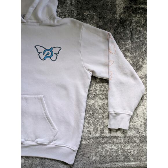 Peloton X Brittany Allen Hoodie Womens White Sweater Pullover Ladies - Large USA - Picture 6 of 16